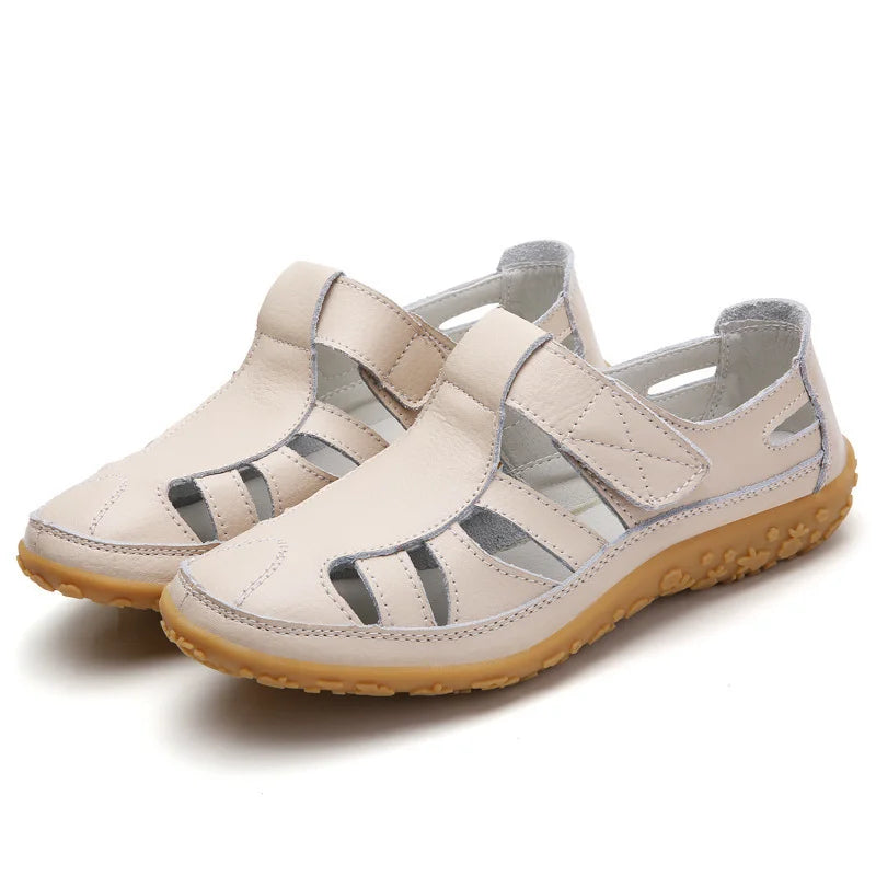 Charlotte | Sandales Femme Fermées Cuir Confort