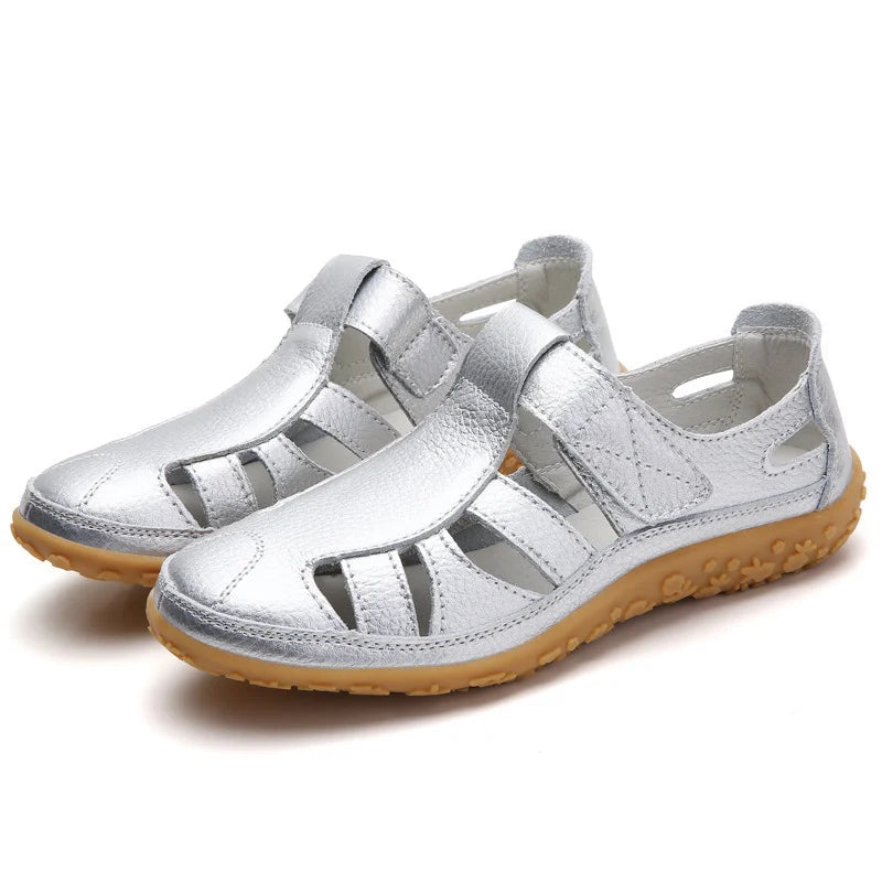 Charlotte | Sandales Femme Fermées Cuir Confort