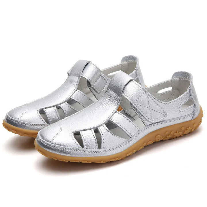 Charlotte | Sandales Femme Fermées Cuir Confort