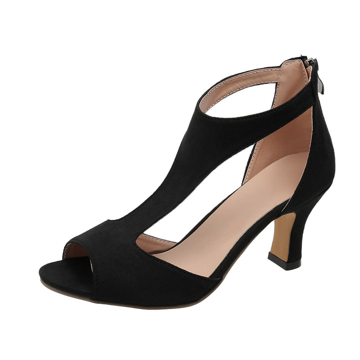 Charlotte | Sandales Femme Talon Bloc Peep-Toe