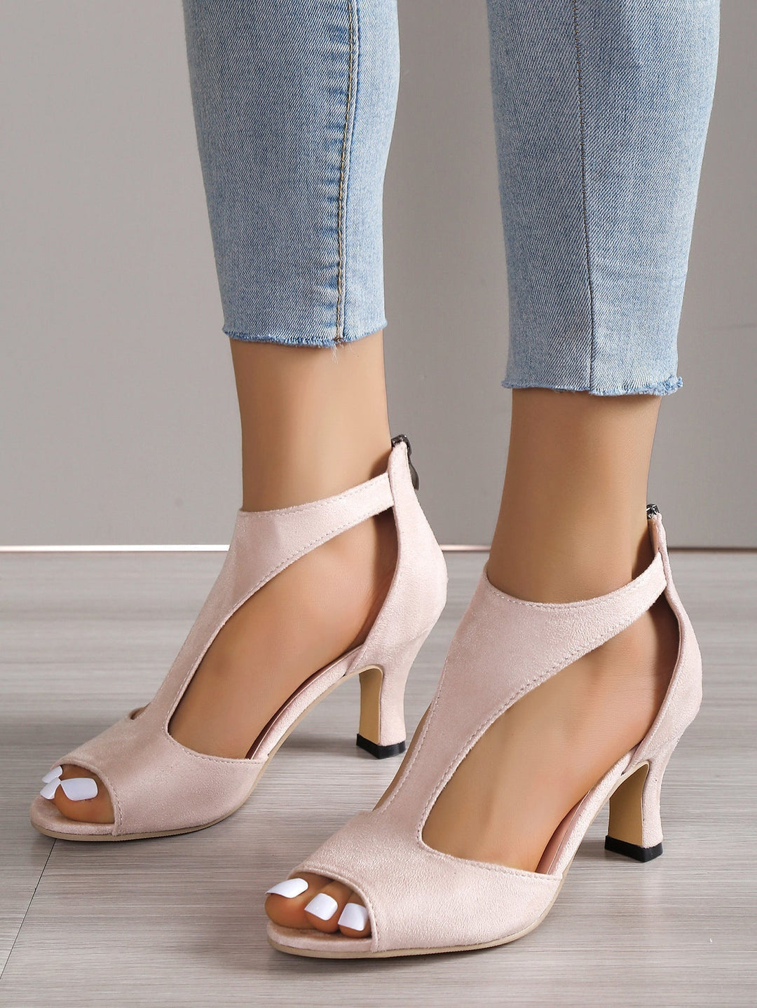 Charlotte | Sandales Femme Talon Bloc Peep-Toe