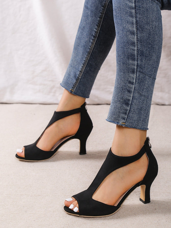 Charlotte | Sandales Femme Talon Bloc Peep-Toe