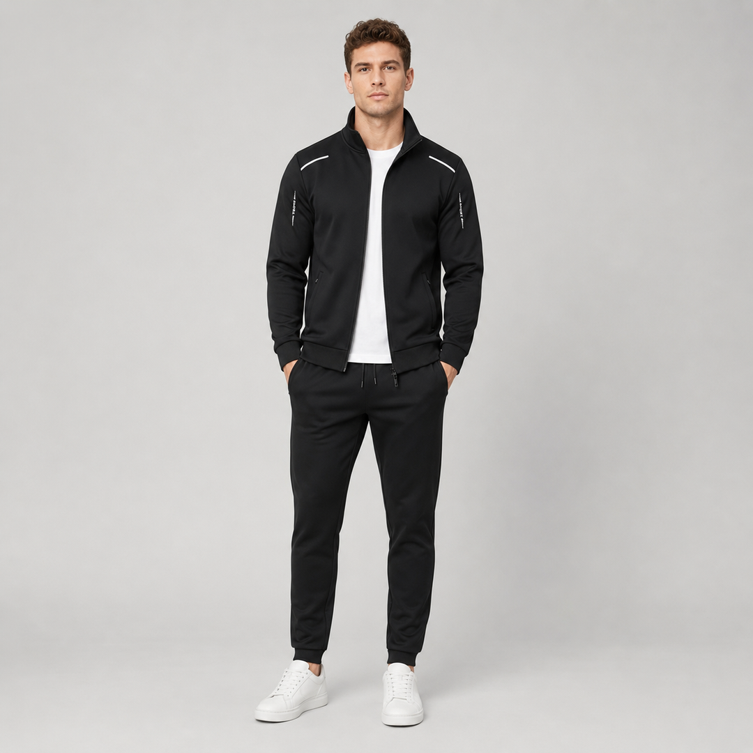 Survêtement homme col montant zippé
