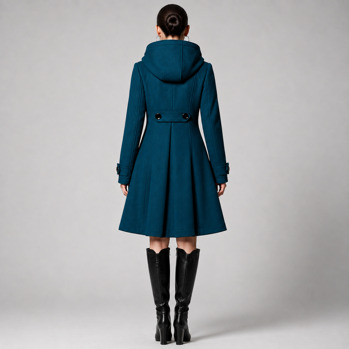 Laura | Manteau Long Femme Boutonné en Laine