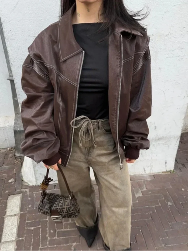 Chloé | Blouson Bomber Rouge Oversize Zippé Femme
