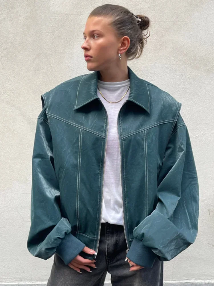 Chloé | Blouson Bomber Rouge Oversize Zippé Femme