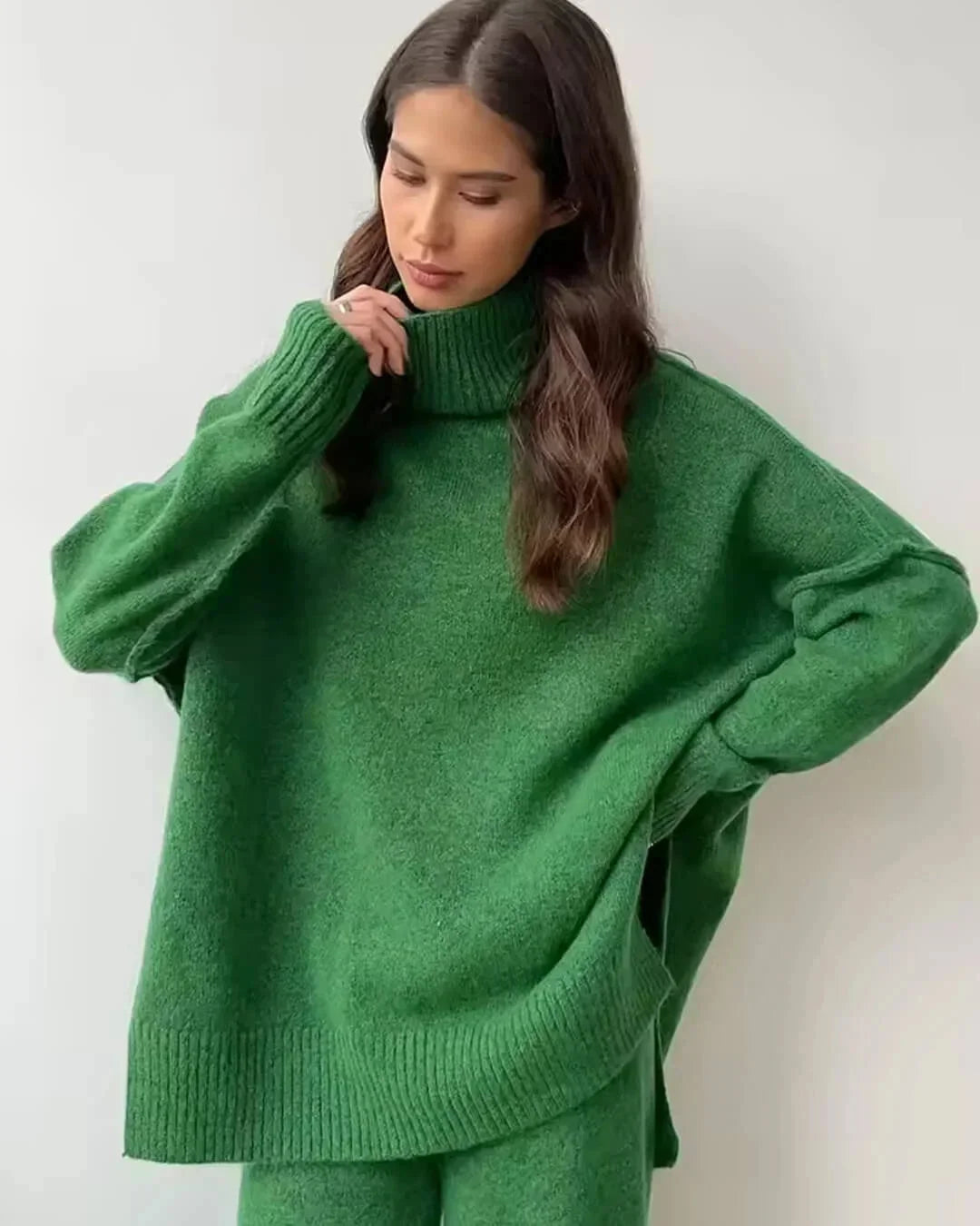 Chloé | Ensemble Tricot Femme Pull &amp; Pantalon Large
