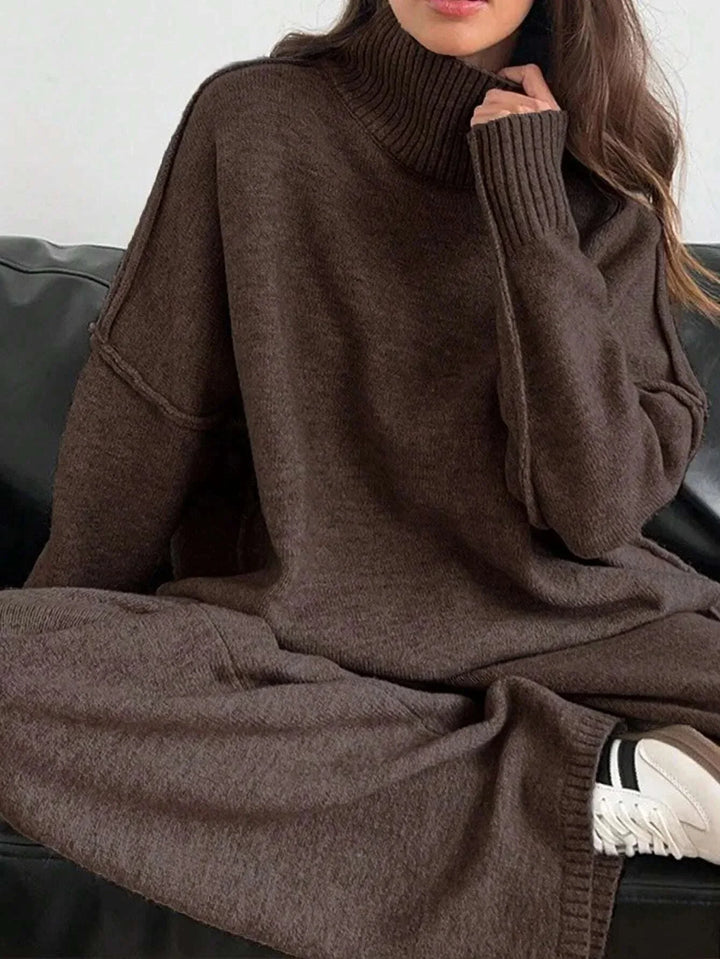Chloé | Ensemble Tricot Femme Pull &amp; Pantalon Large