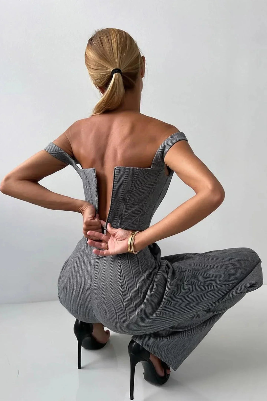 Clara | Combinaison Pantalon Corset Femme Rose