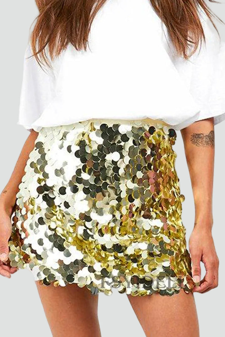 Clara | Mini Jupe à Sequins Ajustée Femme