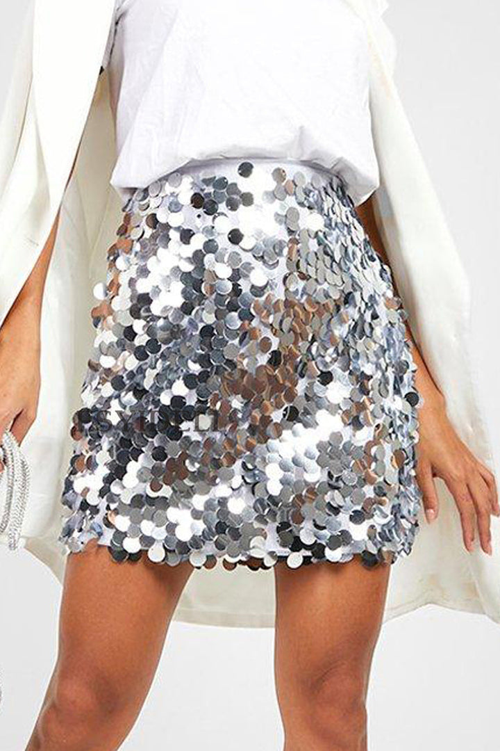 Clara | Mini Jupe à Sequins Ajustée Femme