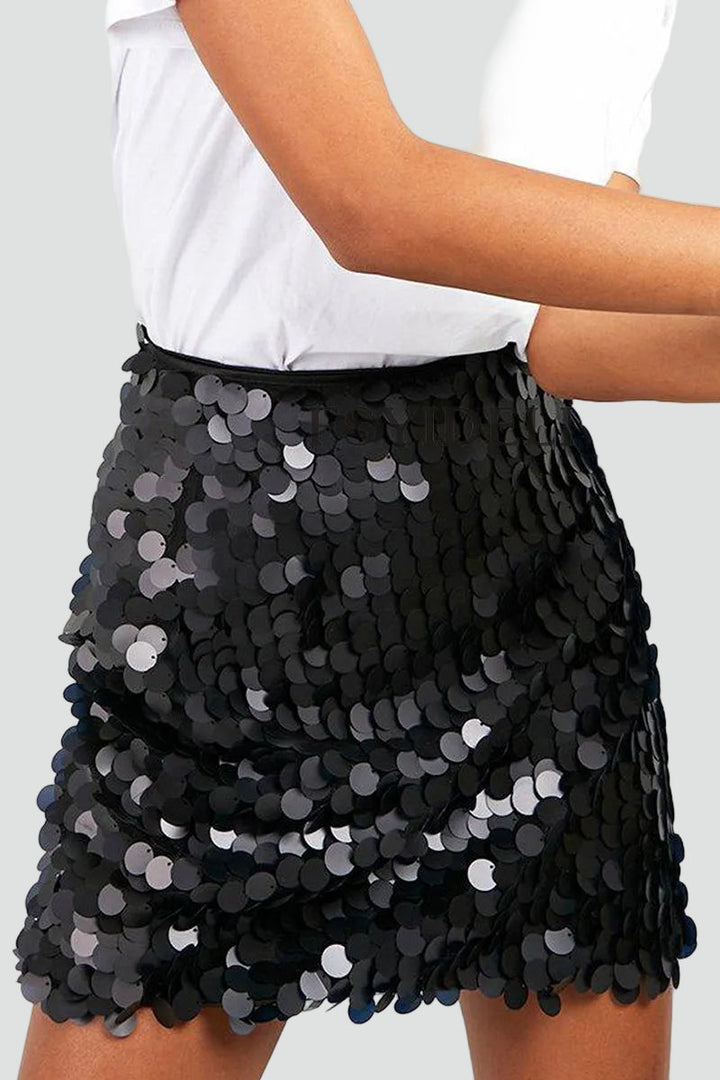 Clara | Mini Jupe à Sequins Ajustée Femme