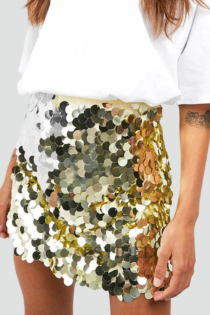 Clara | Mini Jupe à Sequins Ajustée Femme