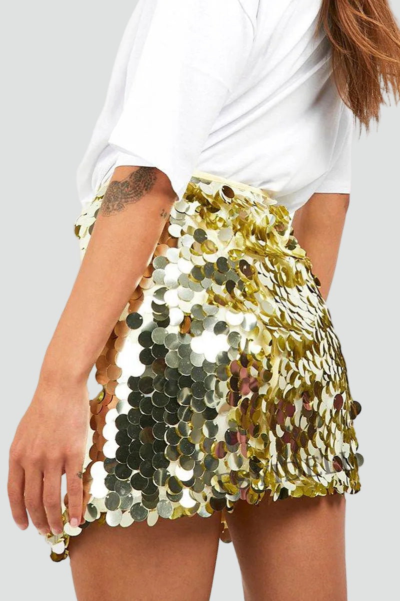 Clara | Mini Jupe à Sequins Ajustée Femme