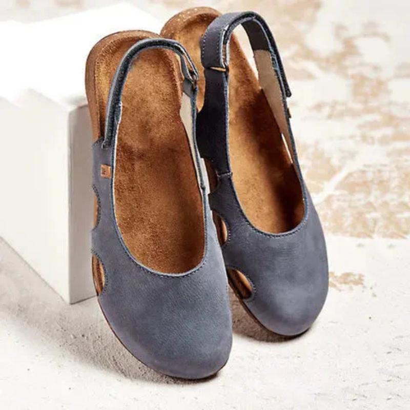 Clara | Sandales Femme Compensées Slingback Noires