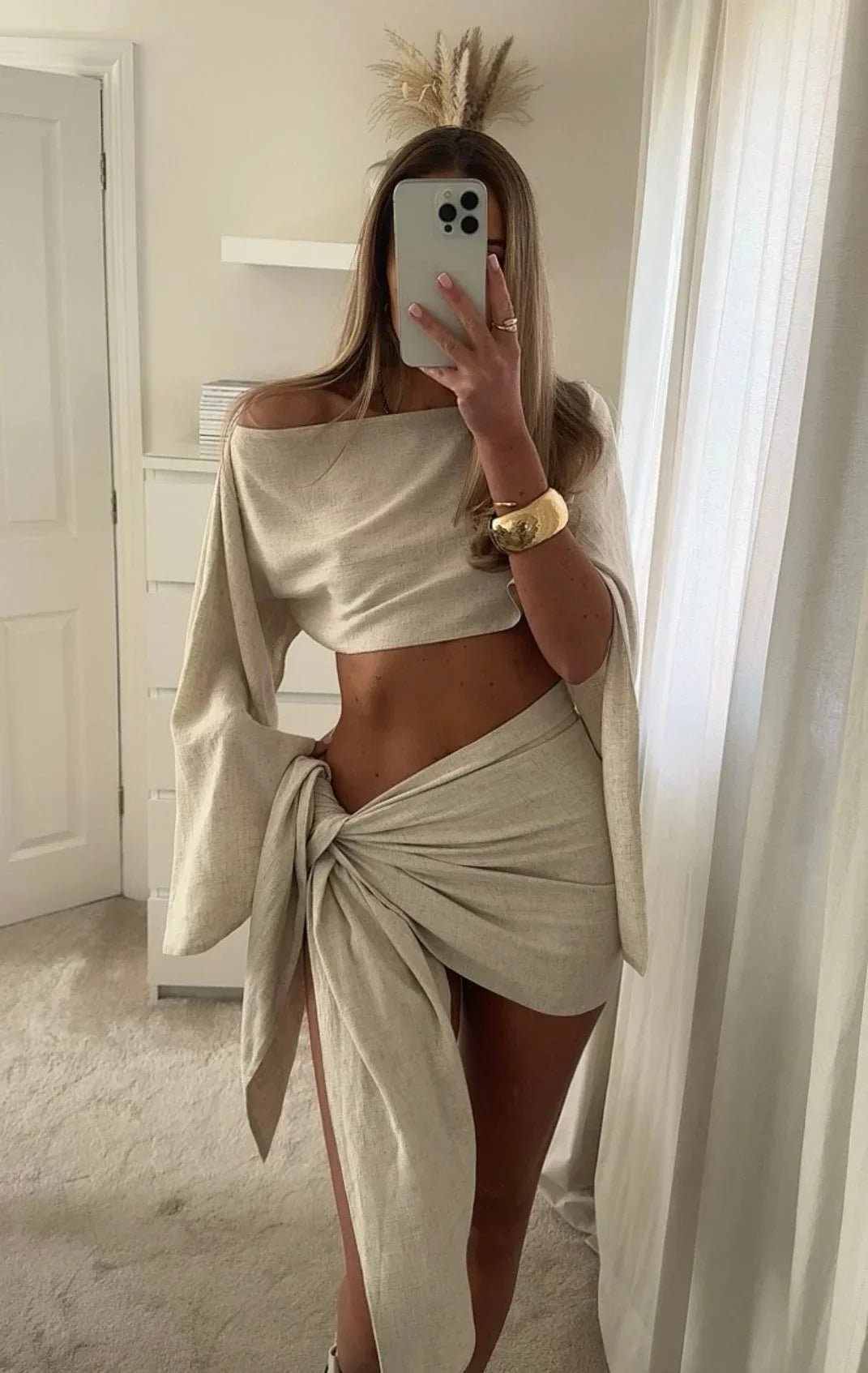 Clémence | Ensemble Robe Mini Femme Drapé