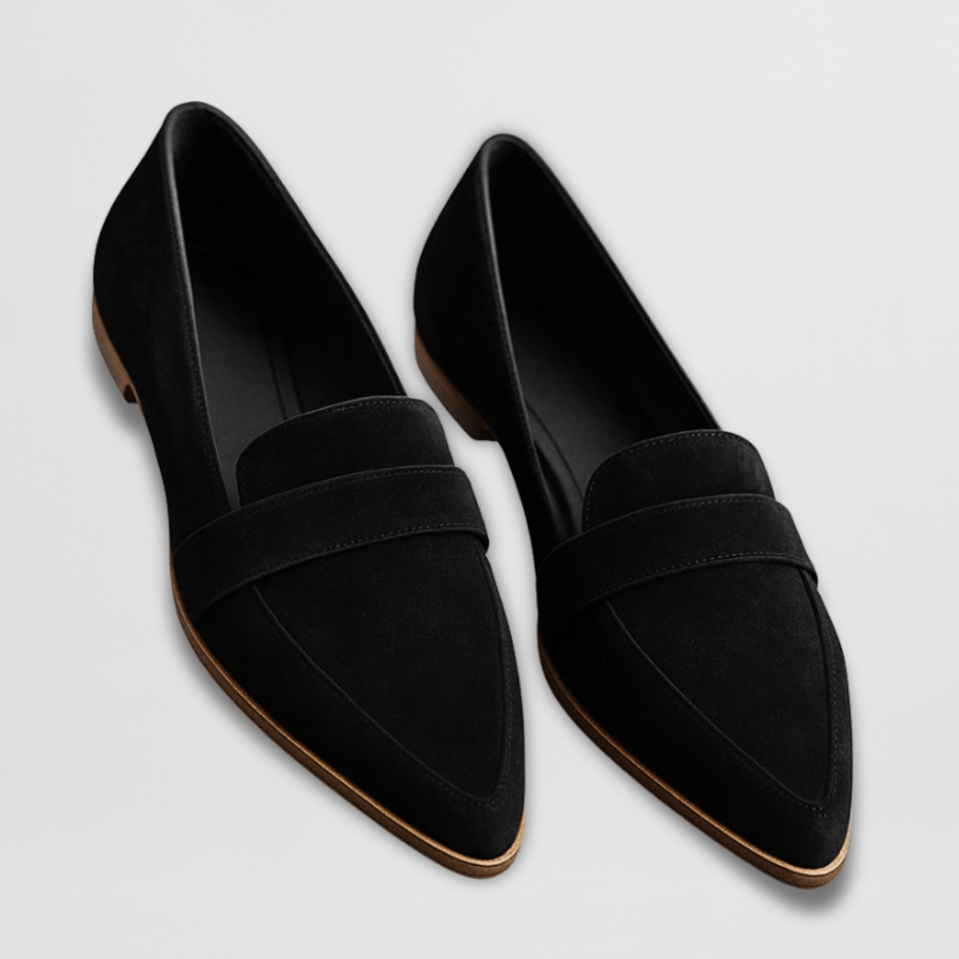 Clémence | Mocassin Femme Pointu en Daim