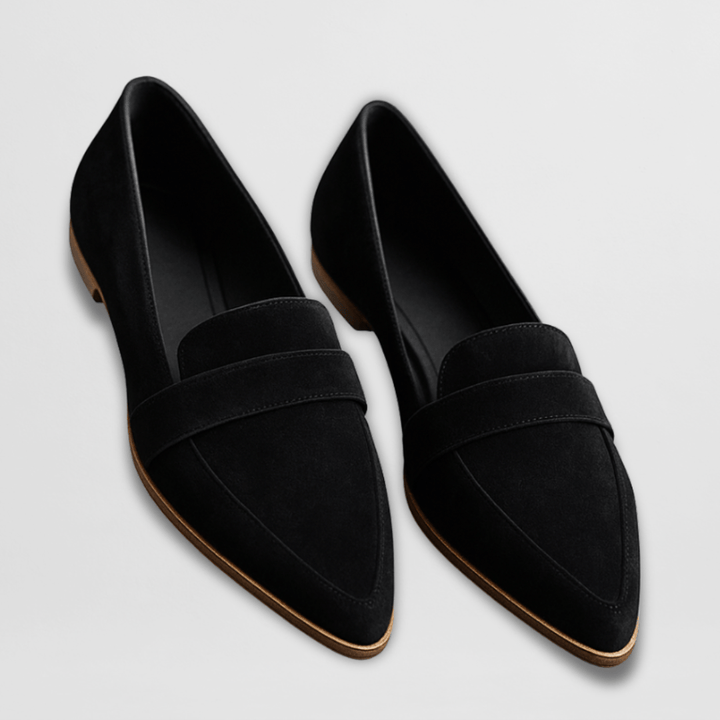 Clémence | Mocassin Femme Pointu en Daim