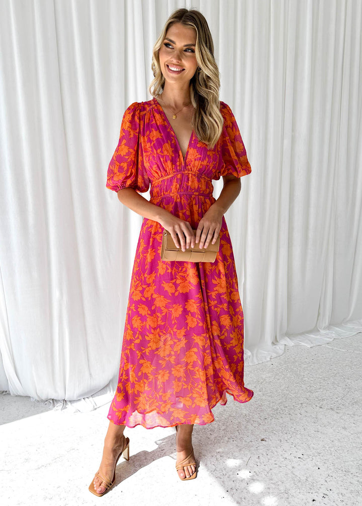 Clémence | Robe Fleurie Col V Femme