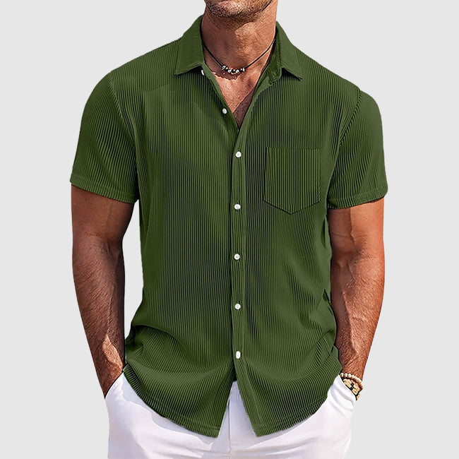 Clément | Chemise Homme Manches Courtes Vert