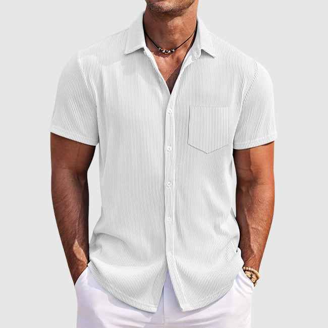 Clément | Chemise Homme Manches Courtes Vert