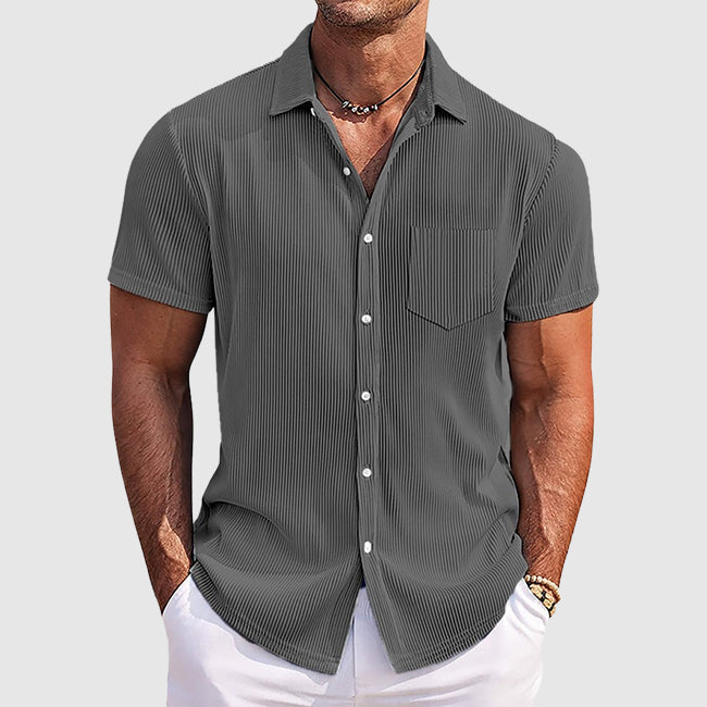 Clément | Chemise Homme Manches Courtes Vert