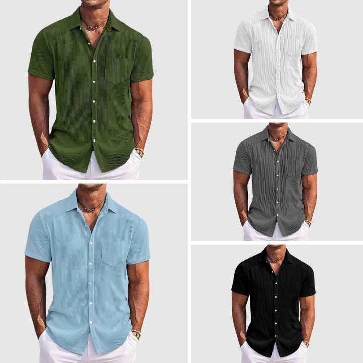Clément | Chemise Homme Manches Courtes Vert