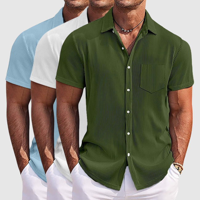 Clément | Chemise Homme Manches Courtes Vert
