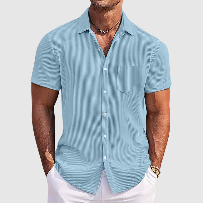 Clément | Chemise Homme Manches Courtes Vert