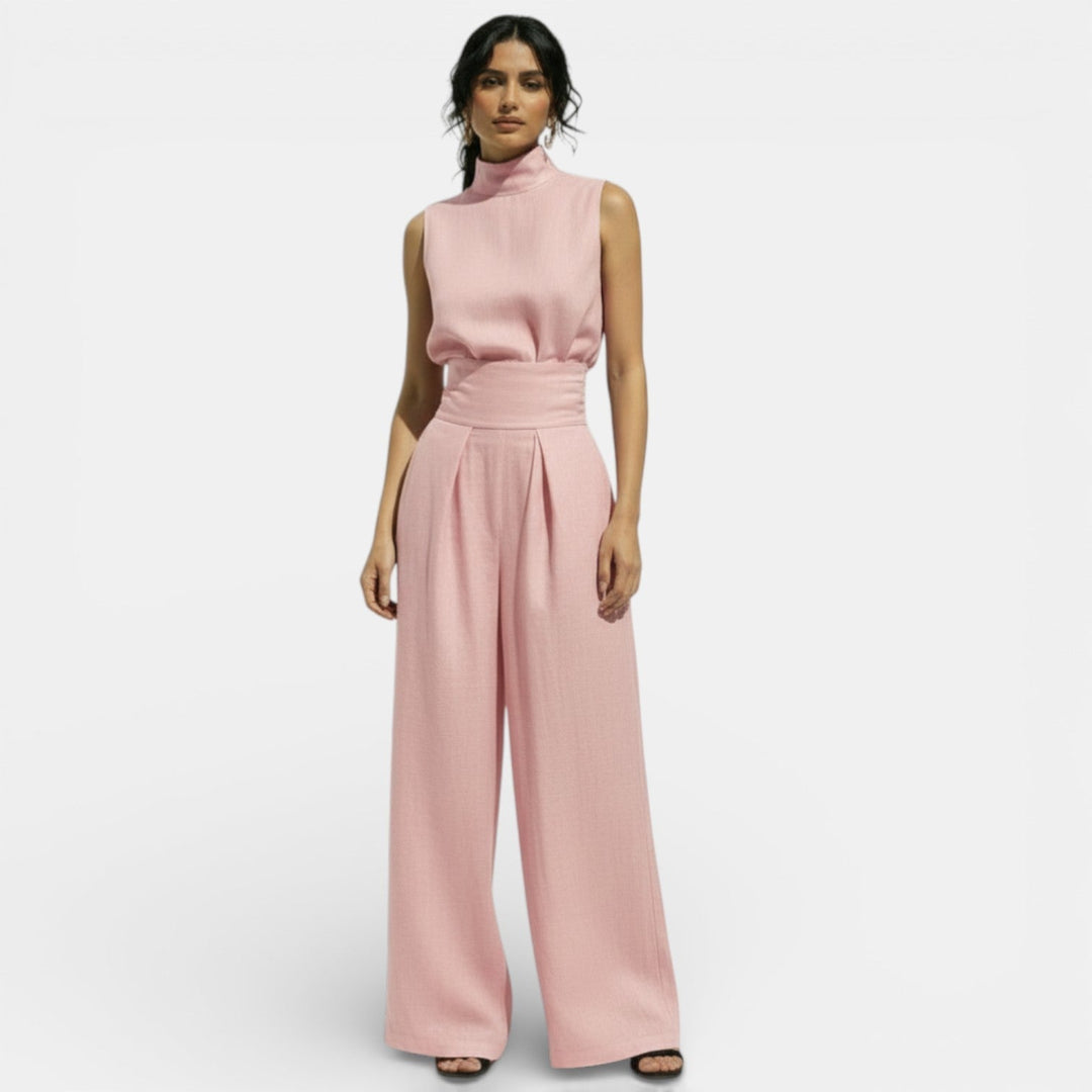 Coralie | Ensemble Pantalon Large Femme Taille Haute
