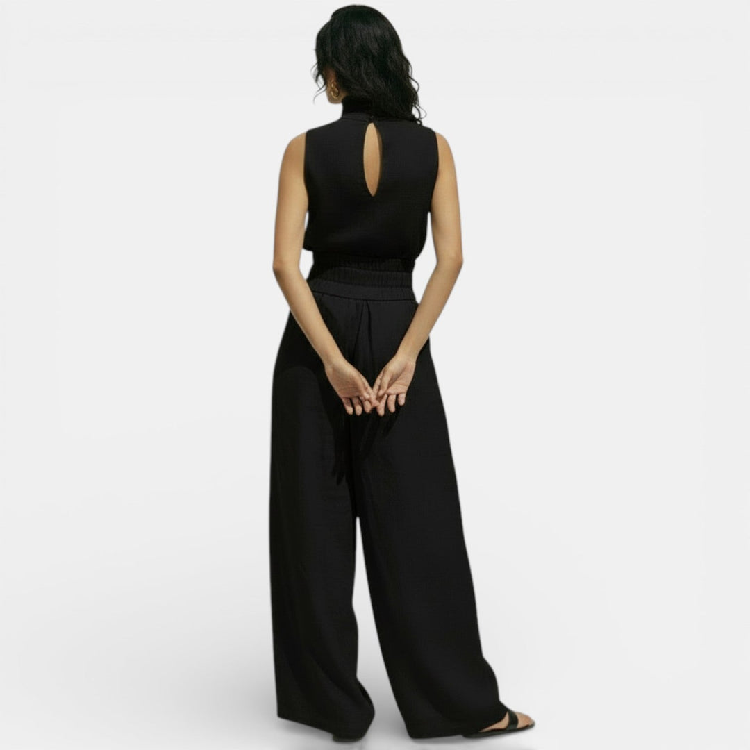 Coralie | Ensemble Pantalon Large Femme Taille Haute