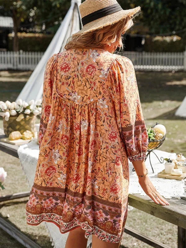 Coralie | Robe Fleurie Femme Bohème Mini