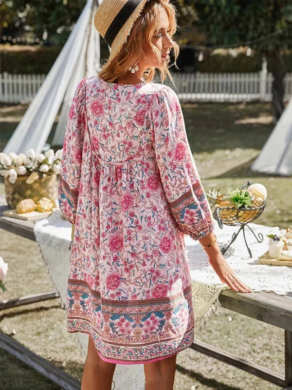 Coralie | Robe Fleurie Femme Bohème Mini
