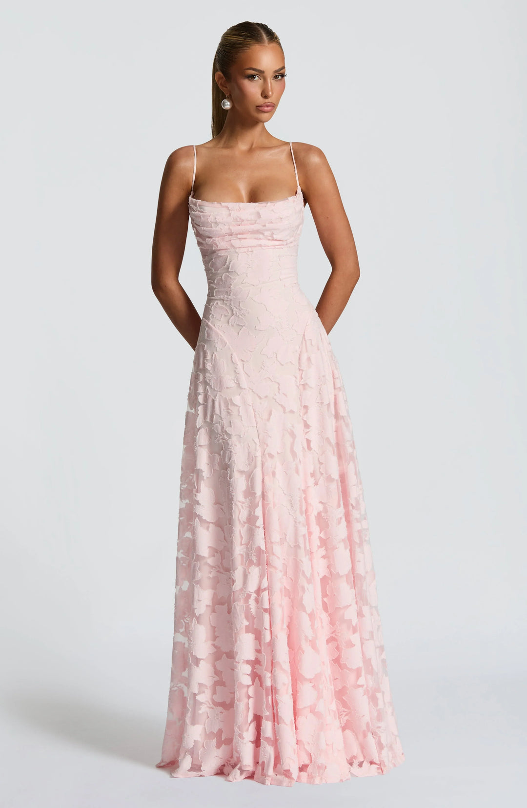 Coralie | Robe de Mariée Longue Fleurie Blanche