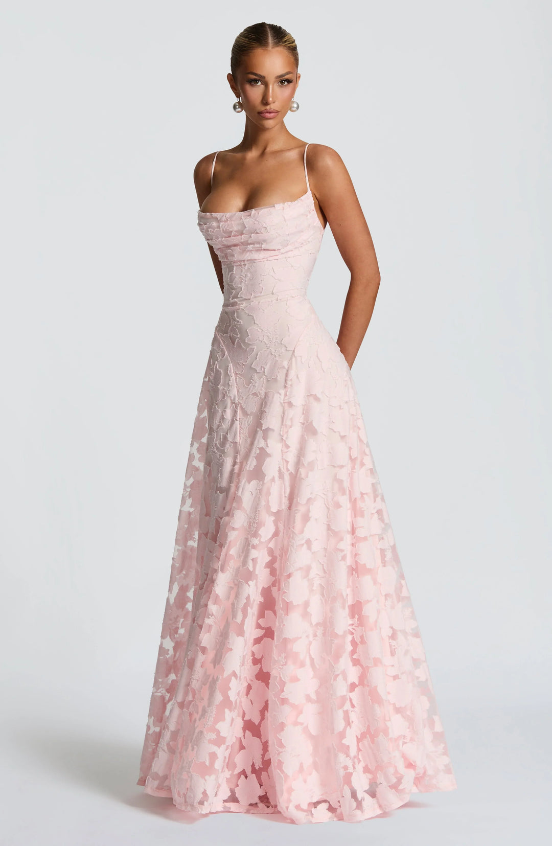 Coralie | Robe de Mariée Longue Fleurie Blanche