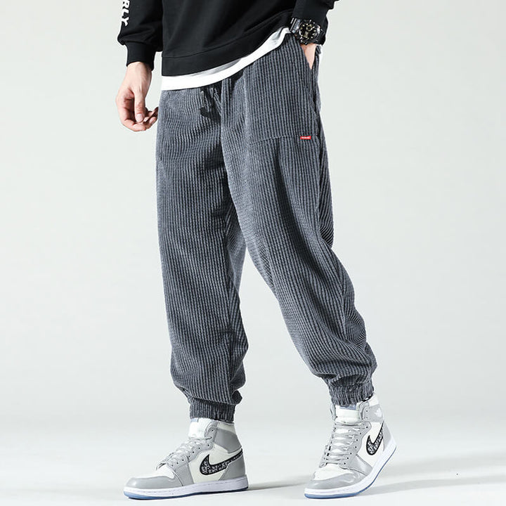 Pierre | Pantalon Jogger en Cordon Gris Homme