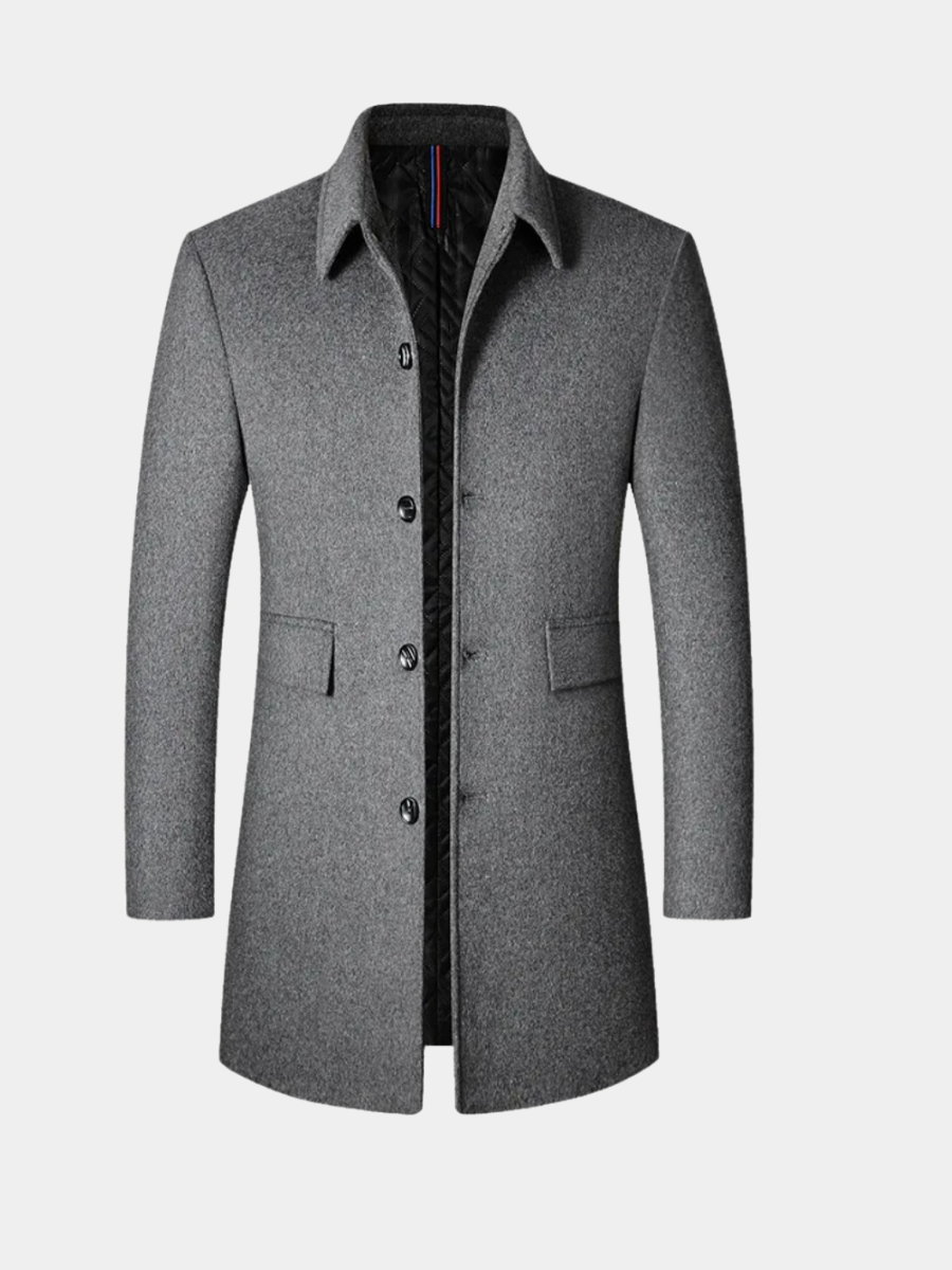 Lucas | Manteau en Laine Homme Coupe Ajustée Boutonné