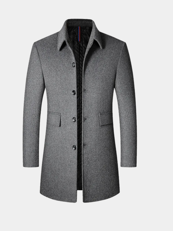 Lucas | Manteau en Laine Homme Coupe Ajustée Boutonné