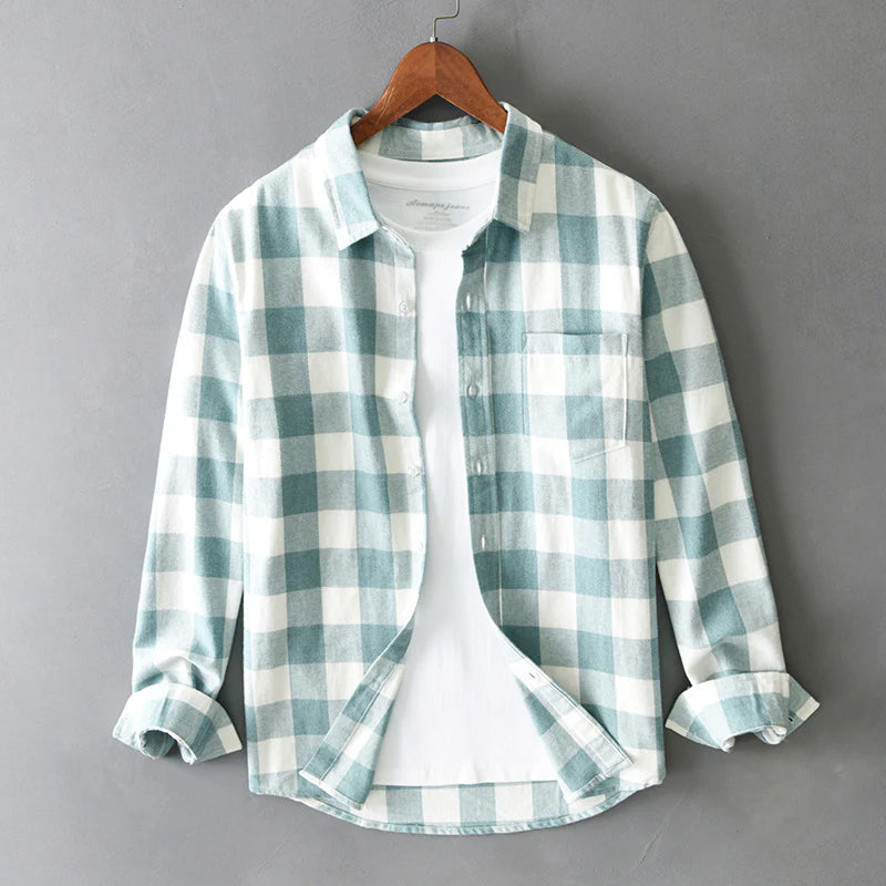 Damien | Chemise Carreaux Manches Longues Homme