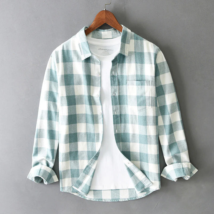 Damien | Chemise Carreaux Manches Longues Homme