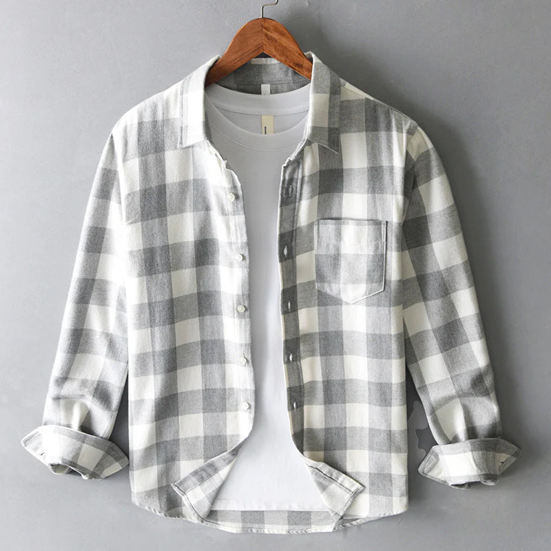 Damien | Chemise Carreaux Manches Longues Homme