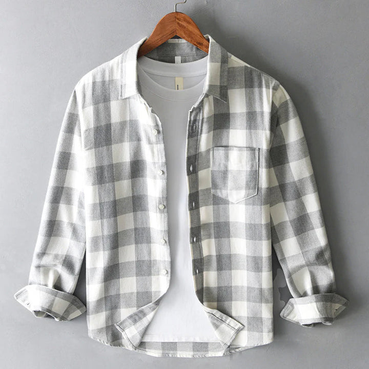 Damien | Chemise Carreaux Manches Longues Homme