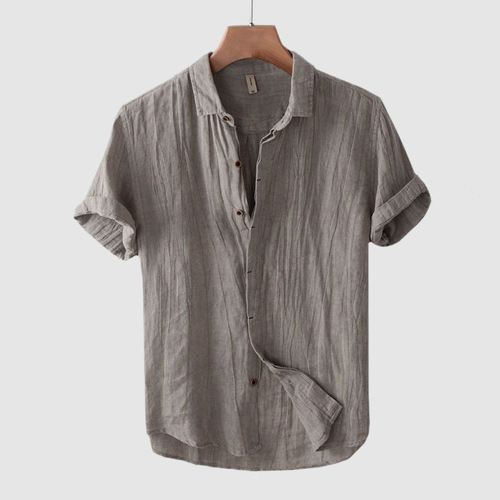 Damien | Chemise Homme Lin Manches Courtes
