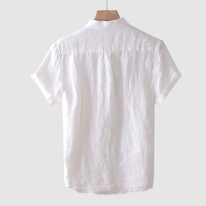 Damien | Chemise Homme Lin Manches Courtes