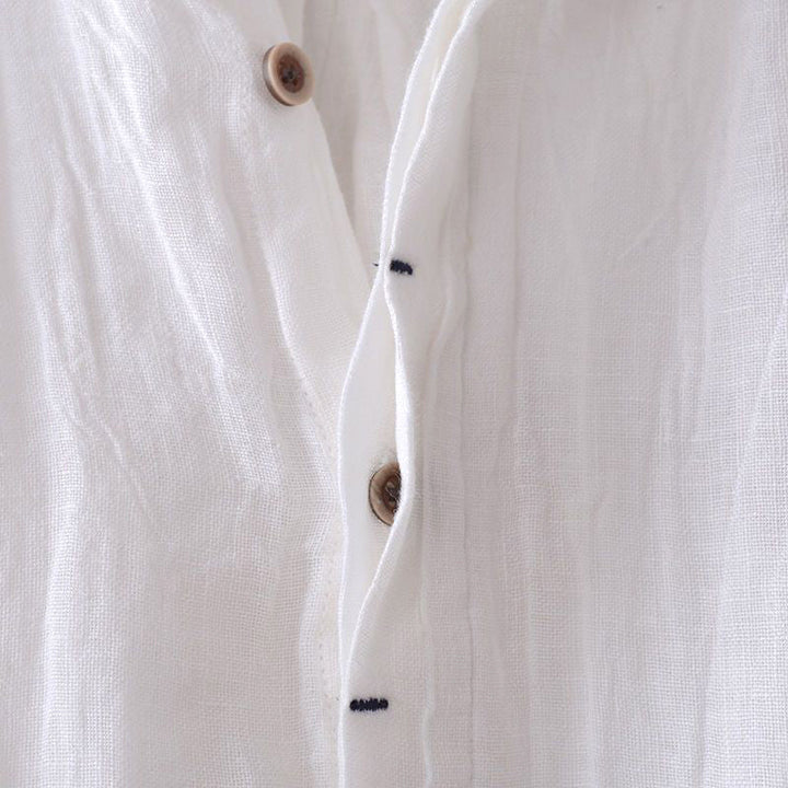 Damien | Chemise Homme Lin Manches Courtes