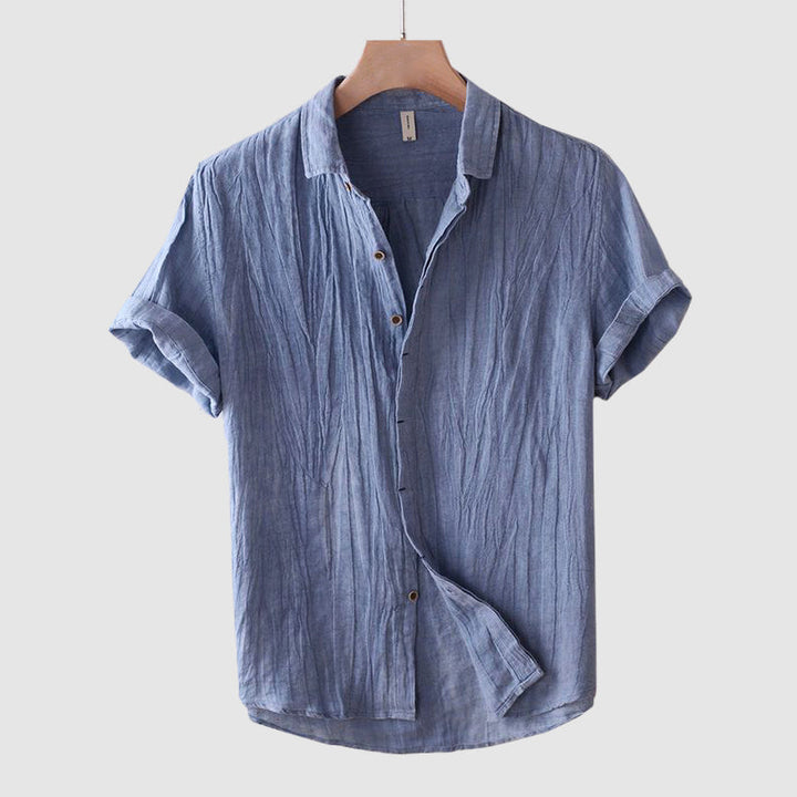 Damien | Chemise Homme Lin Manches Courtes