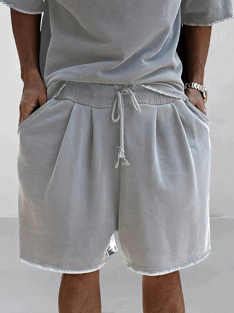 Damien | Ensemble Short T-Shirt Homme Gris