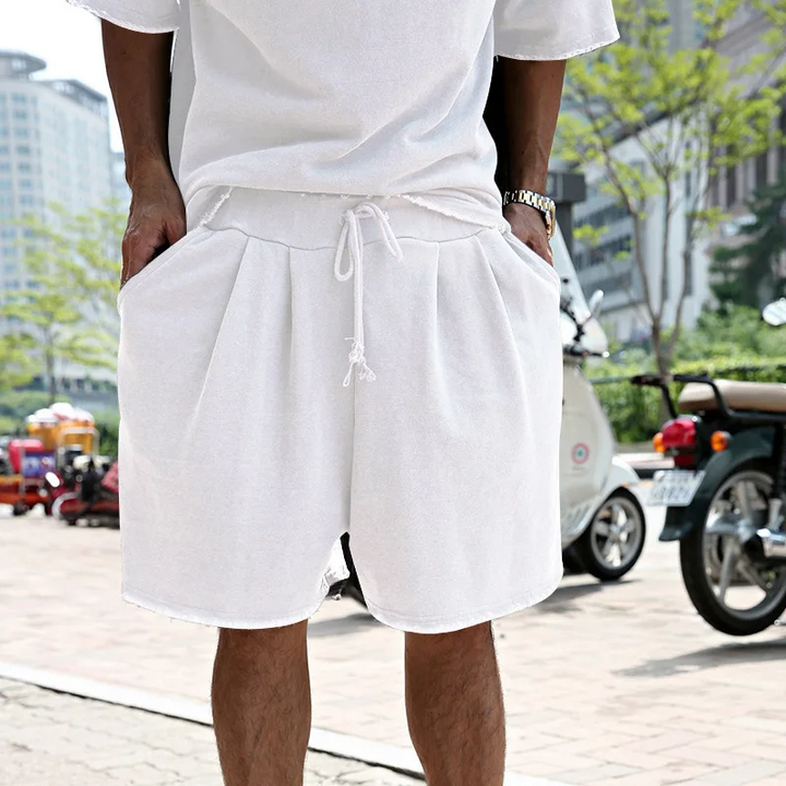 Damien | Ensemble Short T-Shirt Homme Gris