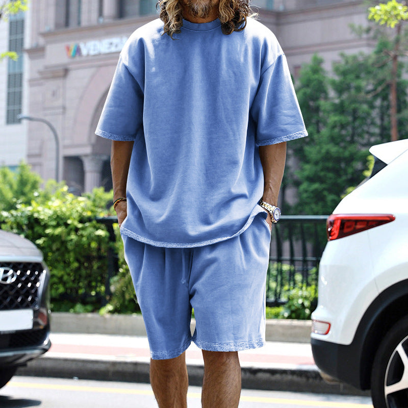 Damien | Ensemble Short T-Shirt Homme Gris