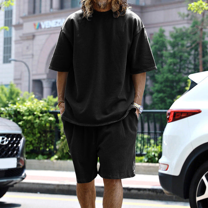 Damien | Ensemble Short T-Shirt Homme Gris